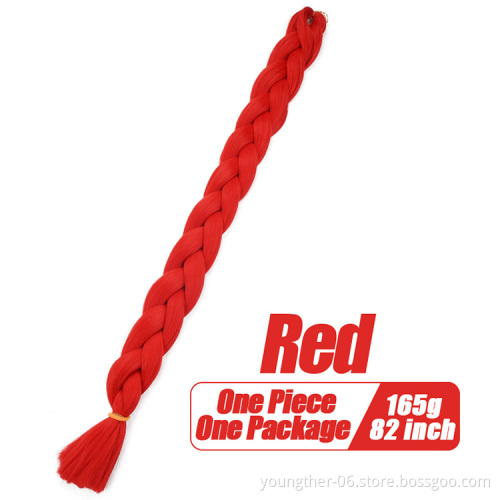 High Temperature Fiber  Braiding Hair X pression Weave Hair Packs Extensions Extension Jumbo Stretched Synthetic Hair